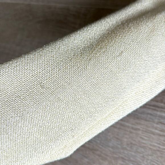 PRADA Women’s Cream Yellow Tweed Button Front Blazer Jacket with Pockets - Picture 12 of 14